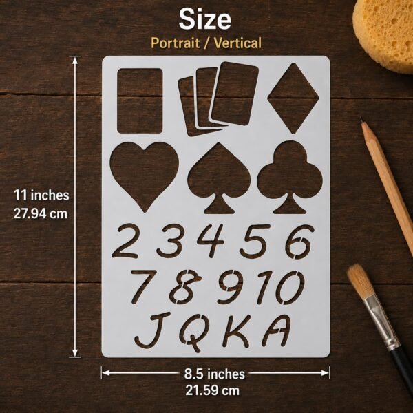 Poker Cards Stencil 2
