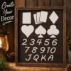 Poker Cards Stencil 7