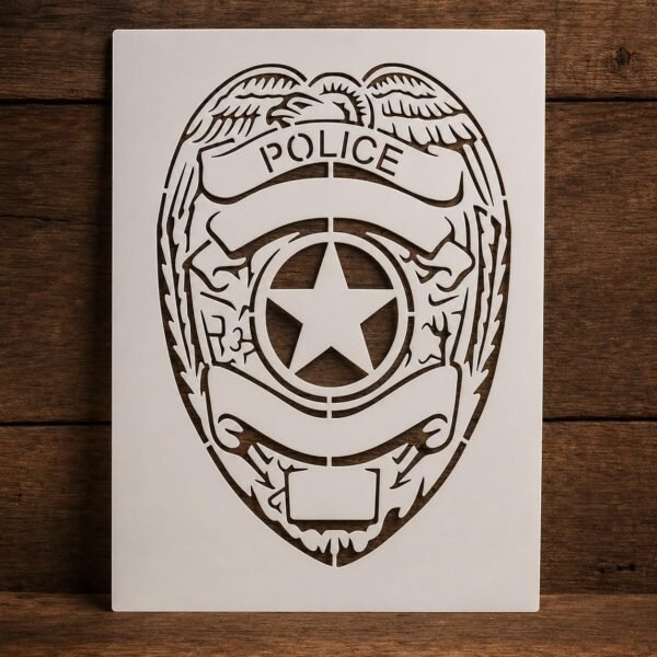 Police Badge Stencil