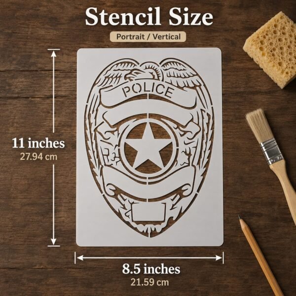 Police Badge Stencil 2