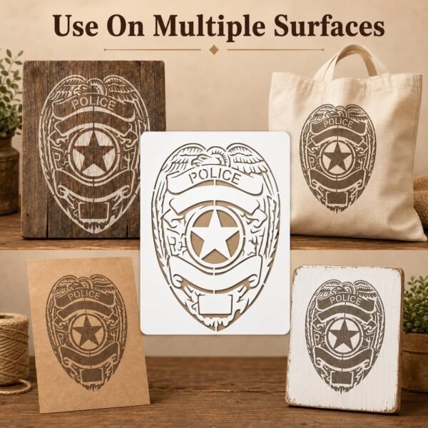 Police Badge Stencil 5