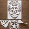 Police Badge Stencil 8