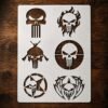 Punishers 6pc Stencil