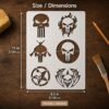 Punishers 6pc Stencil 2