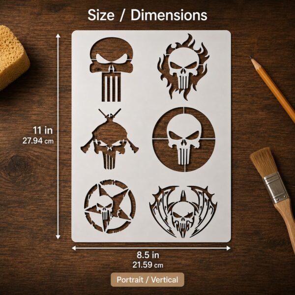Punishers 6pc Stencil 2
