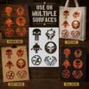 Punishers 6pc Stencil 5