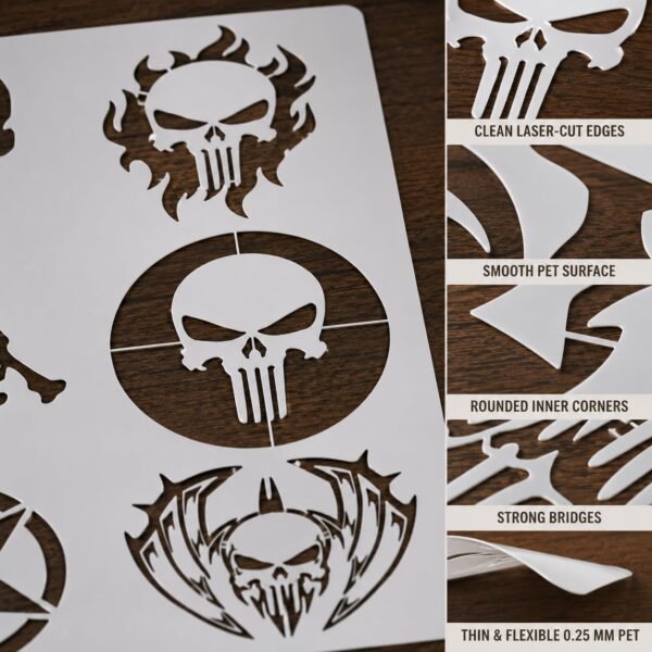 Punishers 6pc Stencil 8