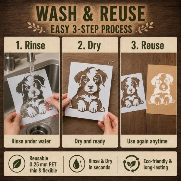 Puppy Stencil 6