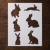Rabbits 6pc Stencil
