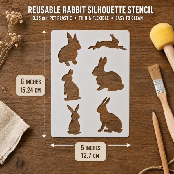 Rabbits 6pc Stencil 2