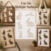 Rabbits 6pc Stencil 5