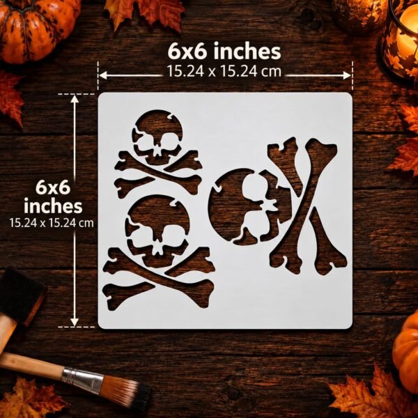 Skull and Crossbones Stencil 2