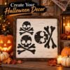 Skull and Crossbones Stencil 7