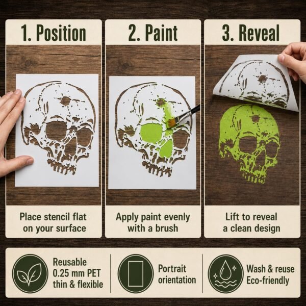 Skull Bullet Stencil 4