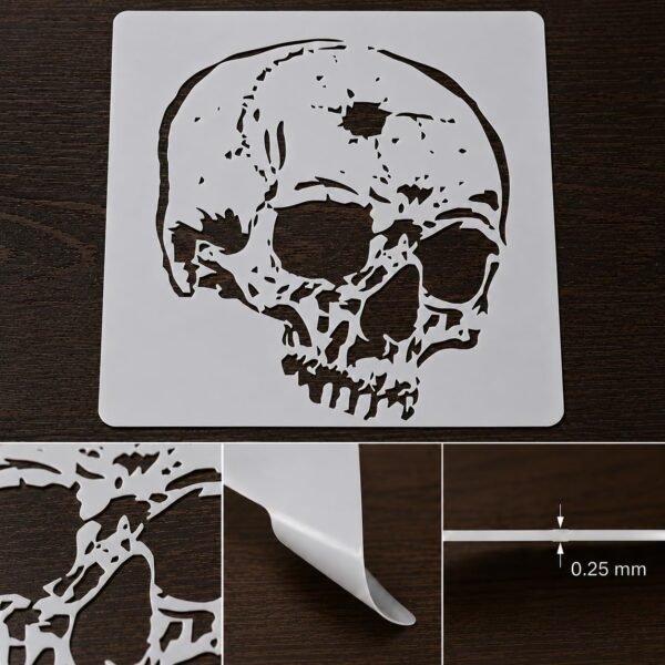Skull Bullet Stencil 8