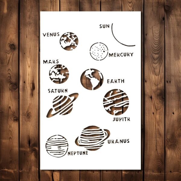 Solar System Stencil