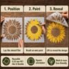 Sunflower Stencil 4