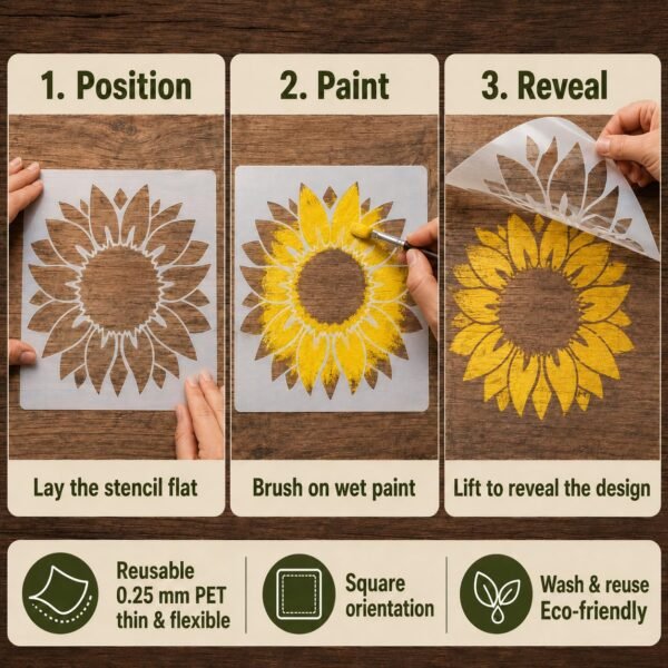 Sunflower Stencil 4