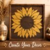 Sunflower Stencil 7