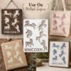 Unicorns 6pc Stencil 5