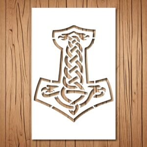 Viking Mjolnir Stencil