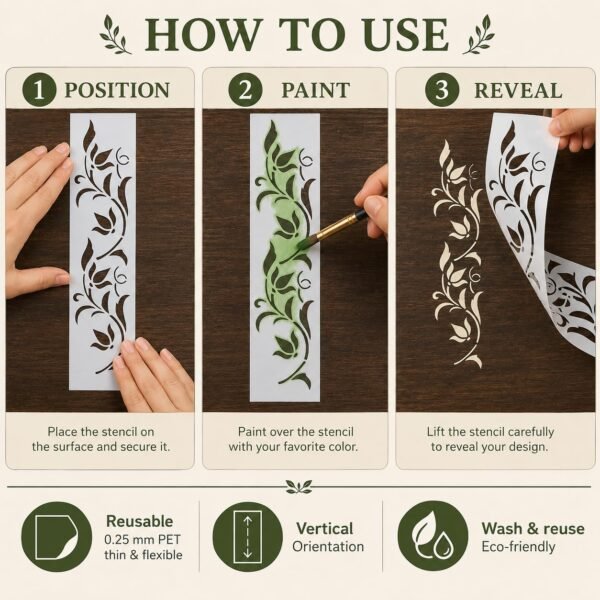 Vine Leaves 2 Stencil 4