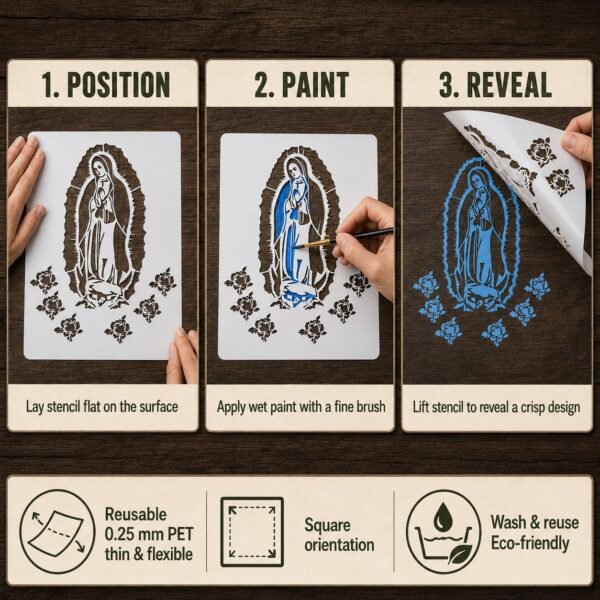 Virgin Mary Stencil 4