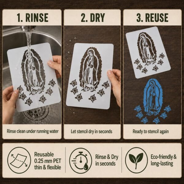 Virgin Mary Stencil 6