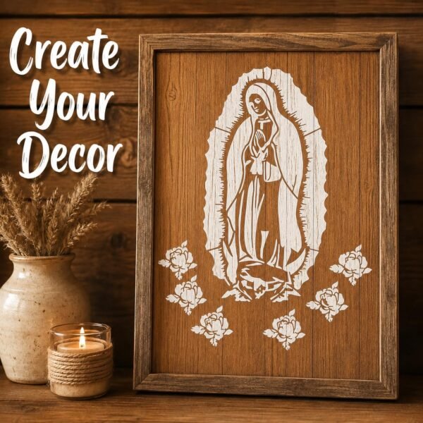Virgin Mary Stencil 7