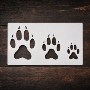 Wolf Paw Stencil