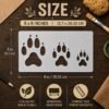 Wolf Paw Stencil 2