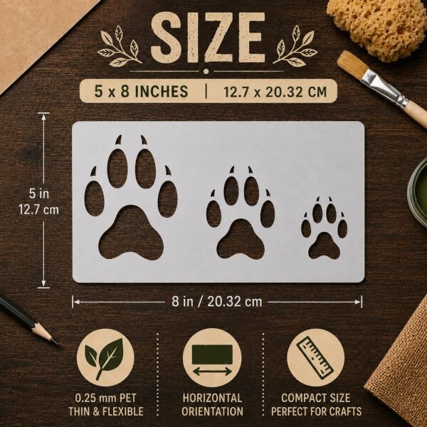 Wolf Paw Stencil 2