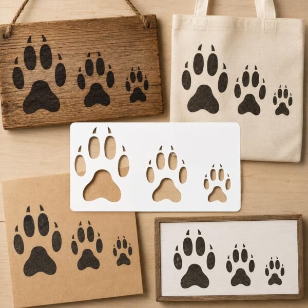 Wolf Paw Stencil 5