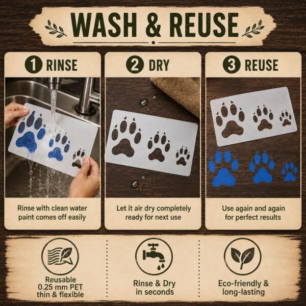 Wolf Paw Stencil 6