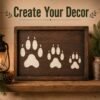 Wolf Paw Stencil 7