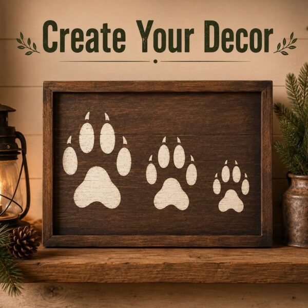 Wolf Paw Stencil 7