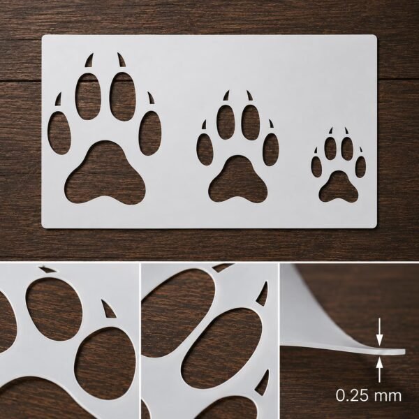 Wolf Paw Stencil 8