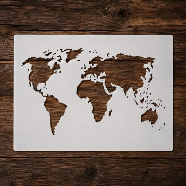 World Map Stencil