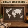 World Map Stencil 7