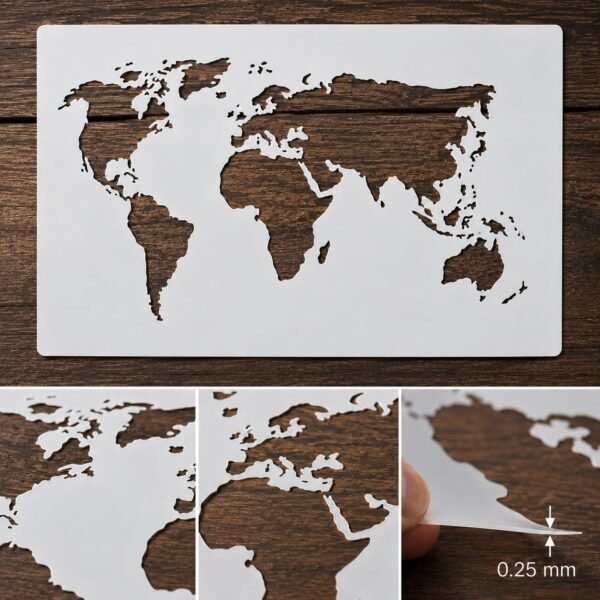 World Map Stencil 8